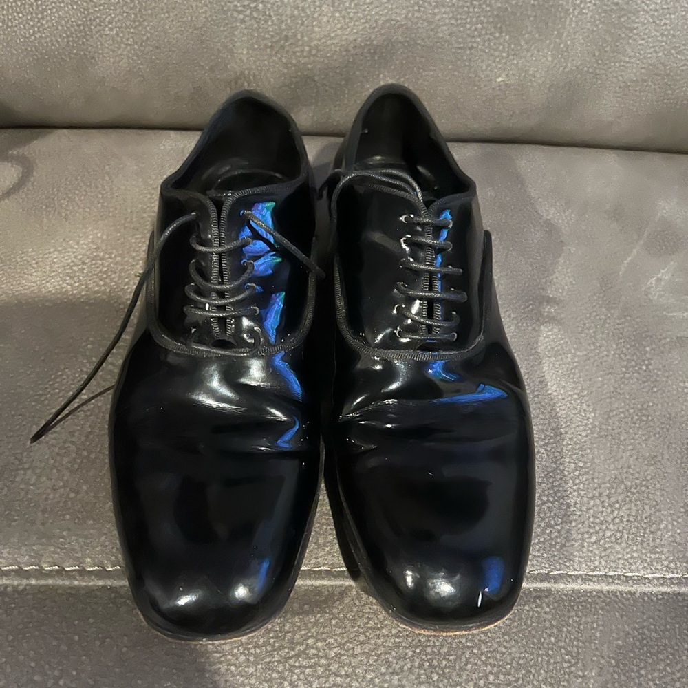 Ermenegildo Zegna Patent Leather Dress Shoe Size 7 - Picture 2 of 6
